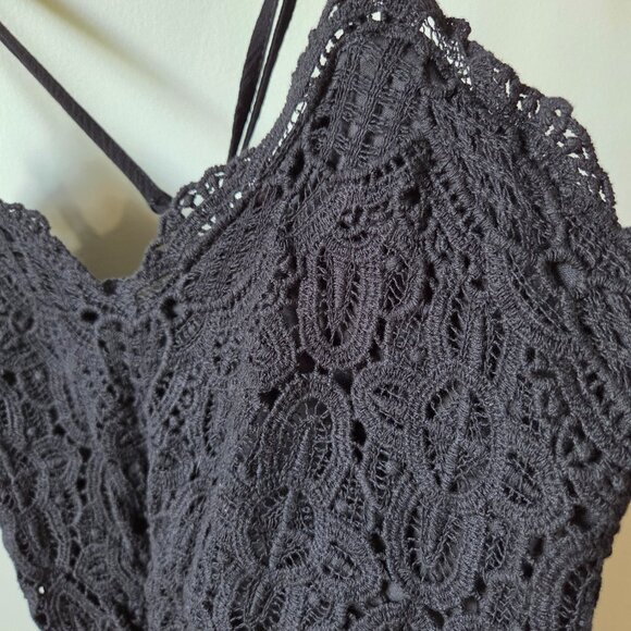 NWT MAURICES BLACK LACED CAMI TANK SIZE SMALL/MED - Picture 4 of 11